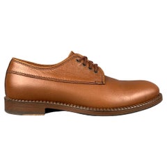 AQUATALIA Size 10.5 Caramel Leather Lace Up Shoes