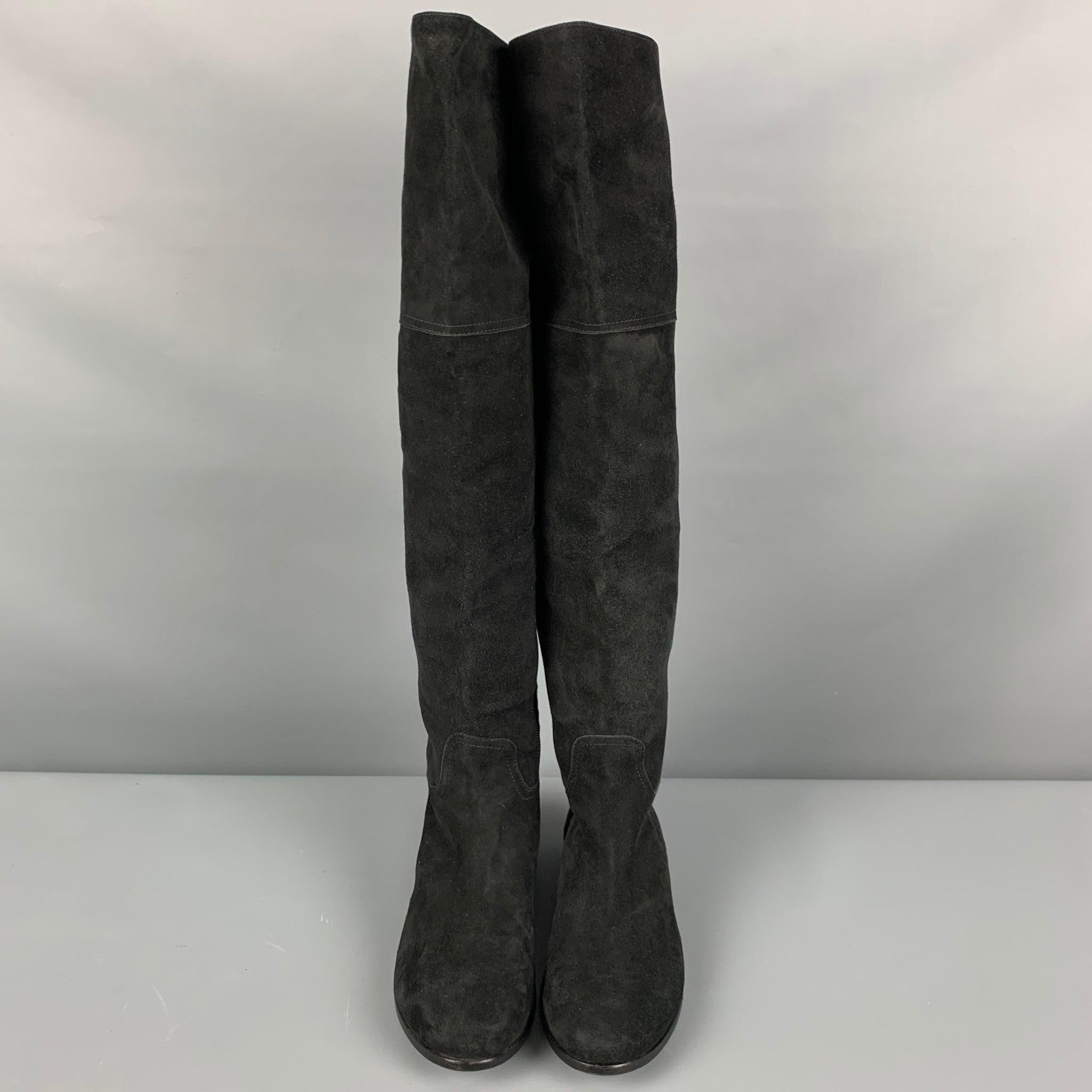 Women's AQUATALIA Size 9.5 Black Suede Boots For Sale
