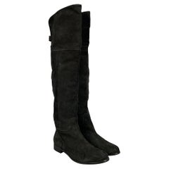 AQUATALIA Größe 9,5 Schwarze Wildlederstiefel