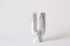 Aquatico Marble Lyra Candleholder by Dan Yeffet
