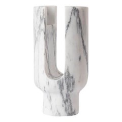 Aquatico Marble Lyra Candleholder by Dan Yeffet