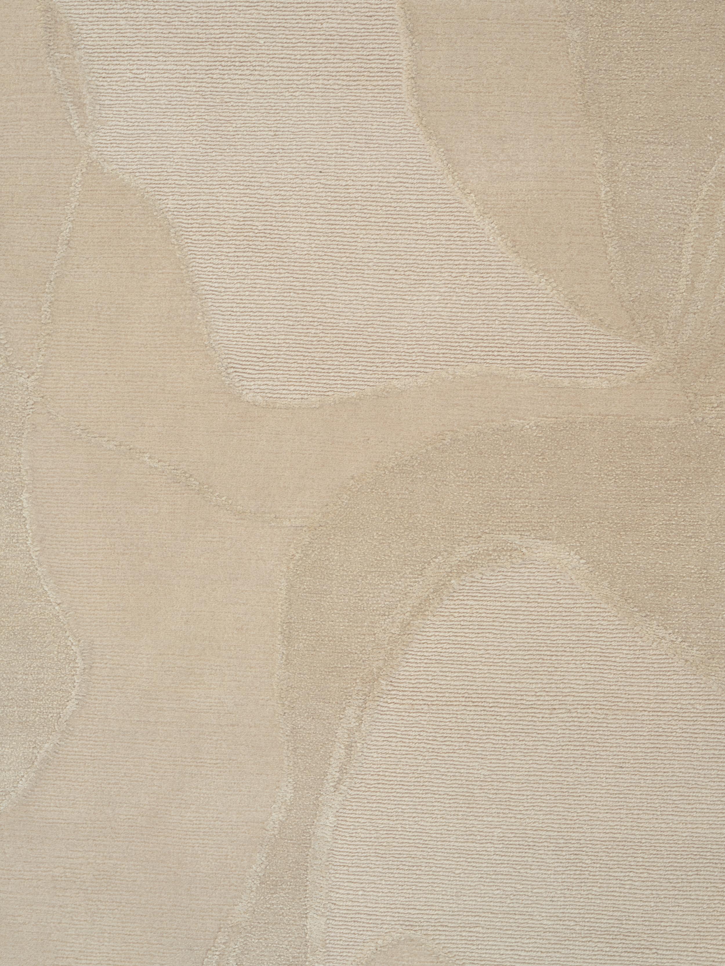 'Aquaverse' Handmade Rug by Linie Design, Watertopia, 240 cm, Mint, Wool & Silk For Sale 1