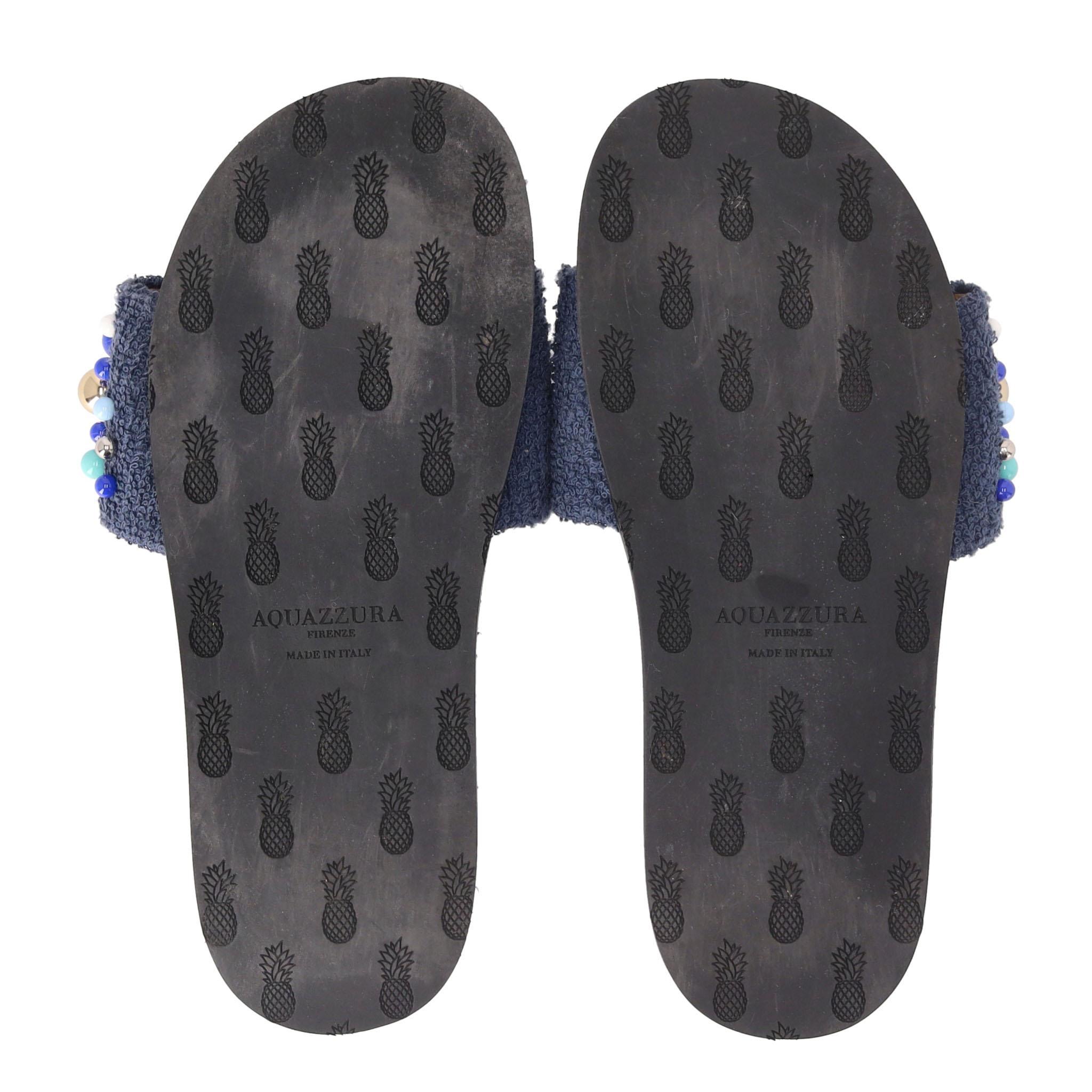 Aquazzura Perlen Bon Bon Slide Sandalen Damen im Angebot