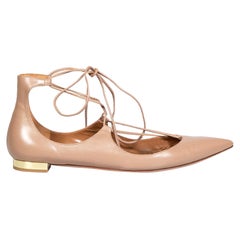Aquazzura Bailarinas Christy Piel Beige Talla IT 38.5