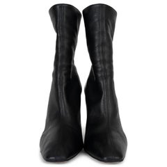 AQUAZZURA black leather AMORE 85 Ankle Boots Shoes 39