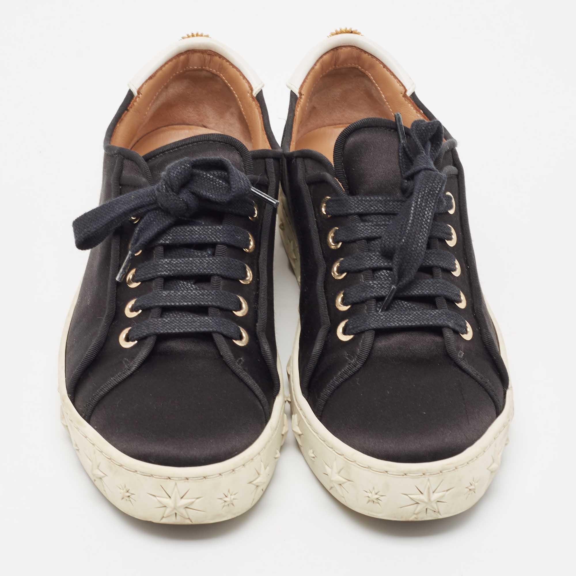 Aquazzura Raso Nero L.A. Scarpe da ginnastica basseTaglia 38 In condizioni buone in vendita a Dubai, Al Qouz 2