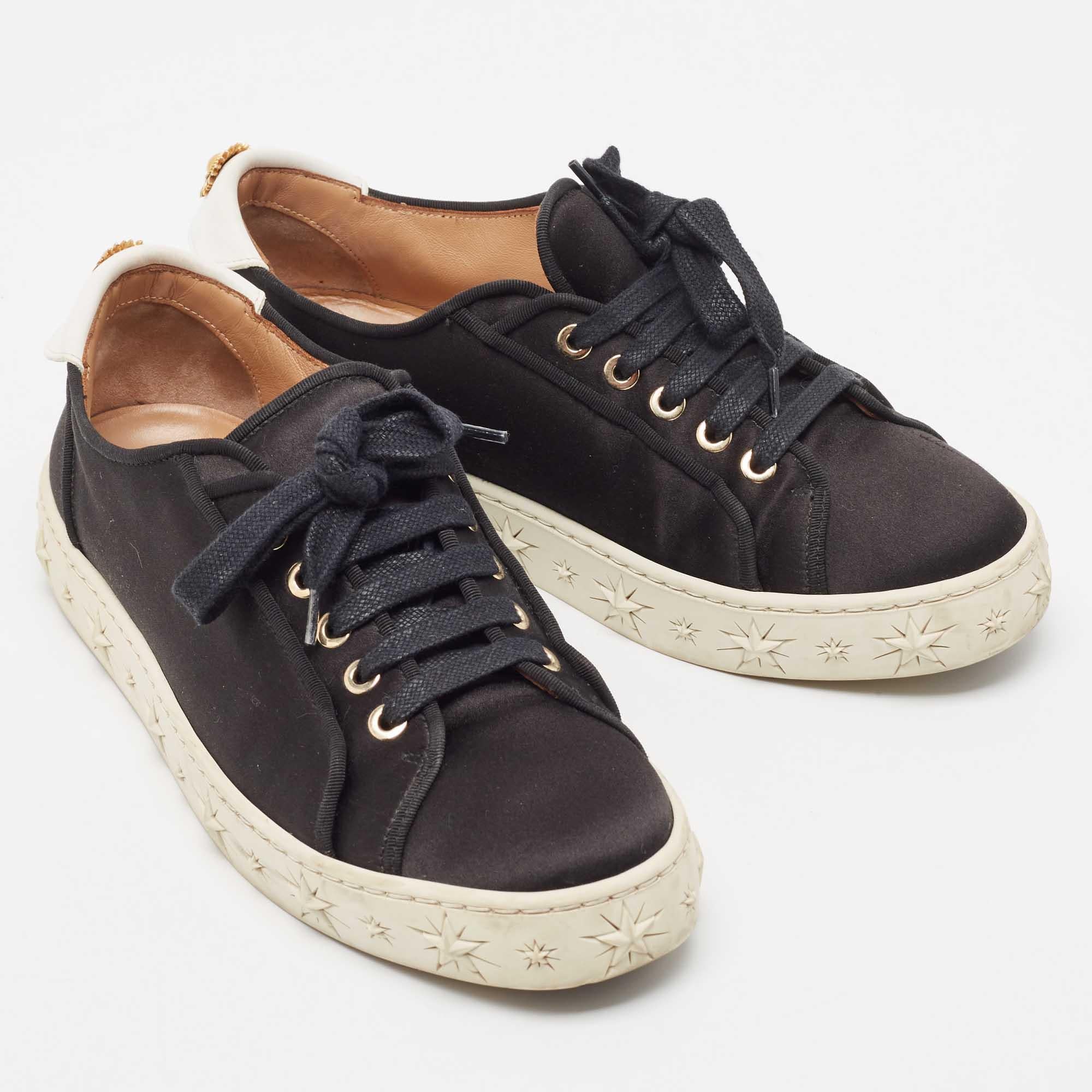 Donna Aquazzura Raso Nero L.A. Scarpe da ginnastica basseTaglia 38 in vendita
