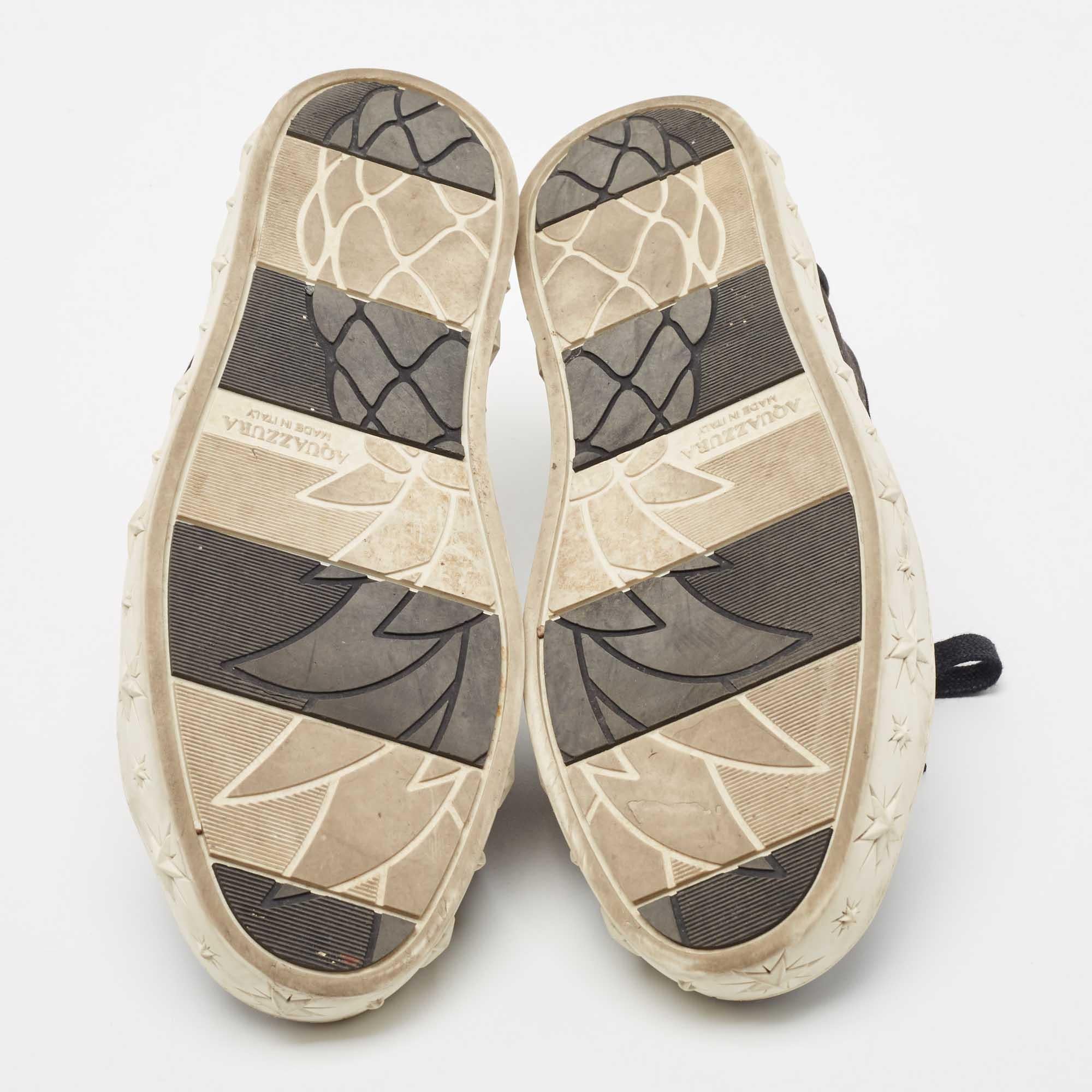 Aquazzura Raso Nero L.A. Scarpe da ginnastica basseTaglia 38 in vendita 2