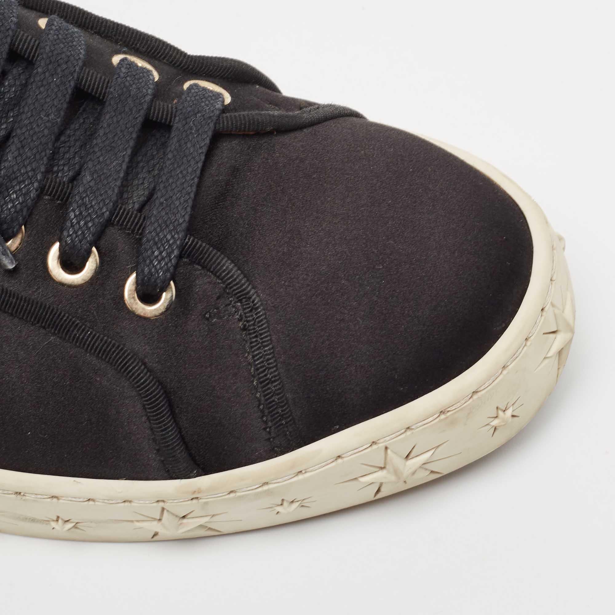 Aquazzura Raso Nero L.A. Scarpe da ginnastica basseTaglia 38 in vendita 3
