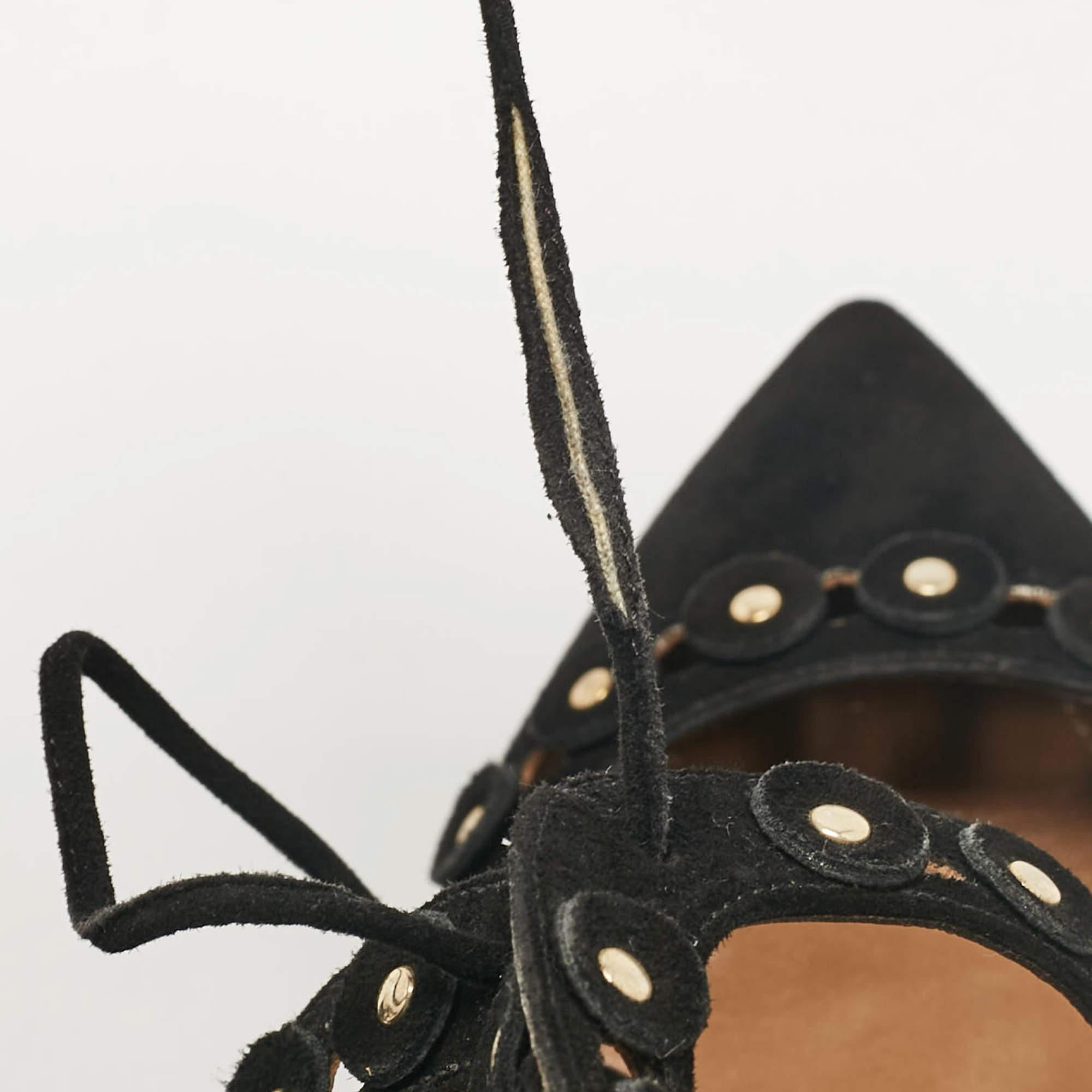 Bombas con correa al tobillo de ante negro Aquazzura Talla 37.5 3