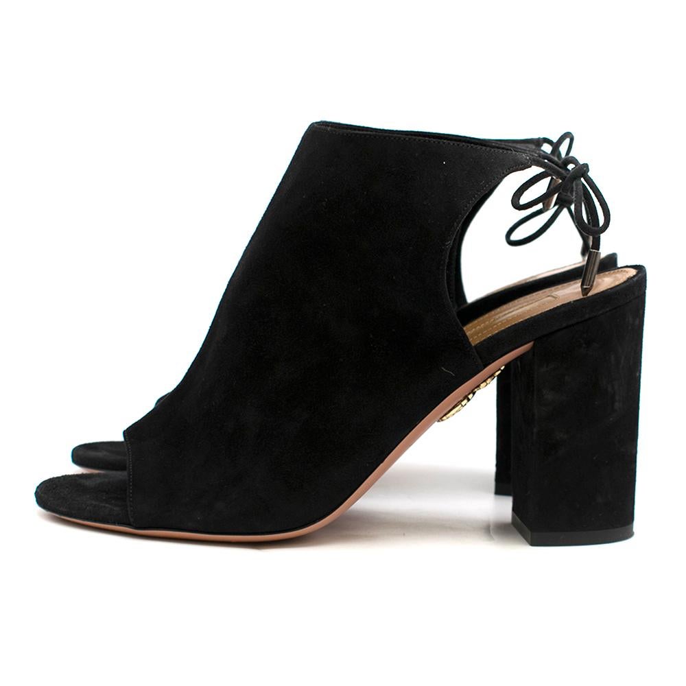 black suede high heel sandals
