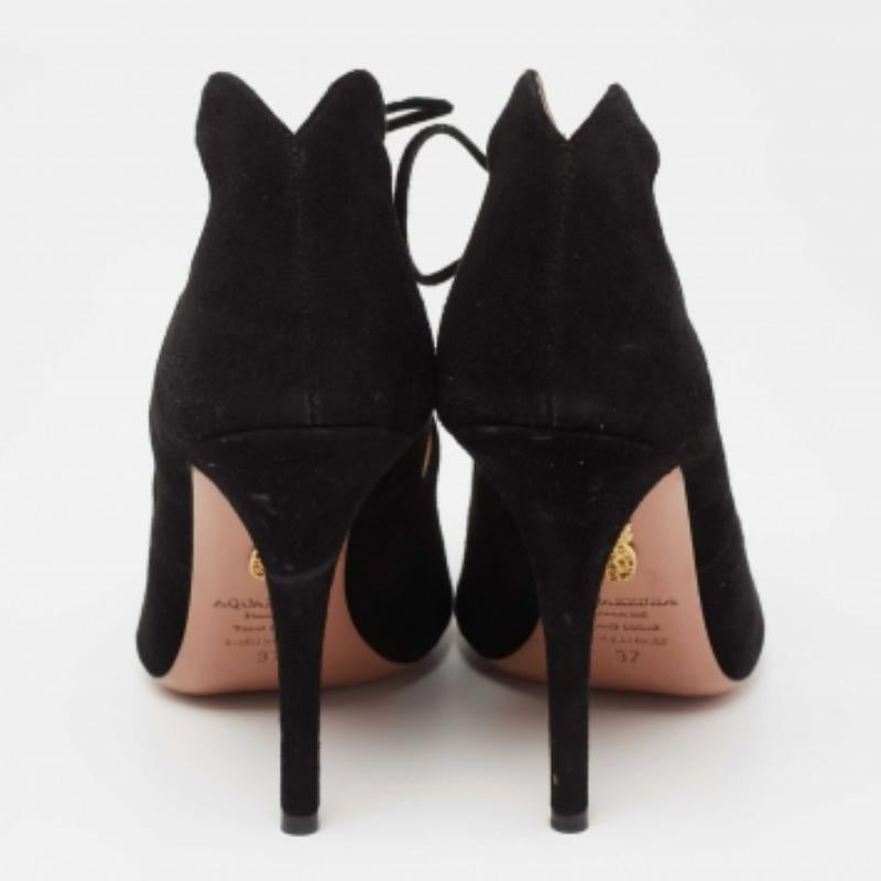 Donna Aquazzura Sandali C'est Chic in pelle scamosciata nera misura 37 in vendita
