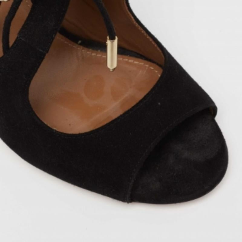 Aquazzura Sandali C'est Chic in pelle scamosciata nera misura 37 in vendita 2