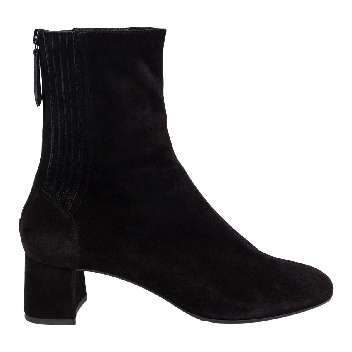 AQUAZZURA Schwarze SAINT HONORE-Stiefeletten aus Wildleder 38