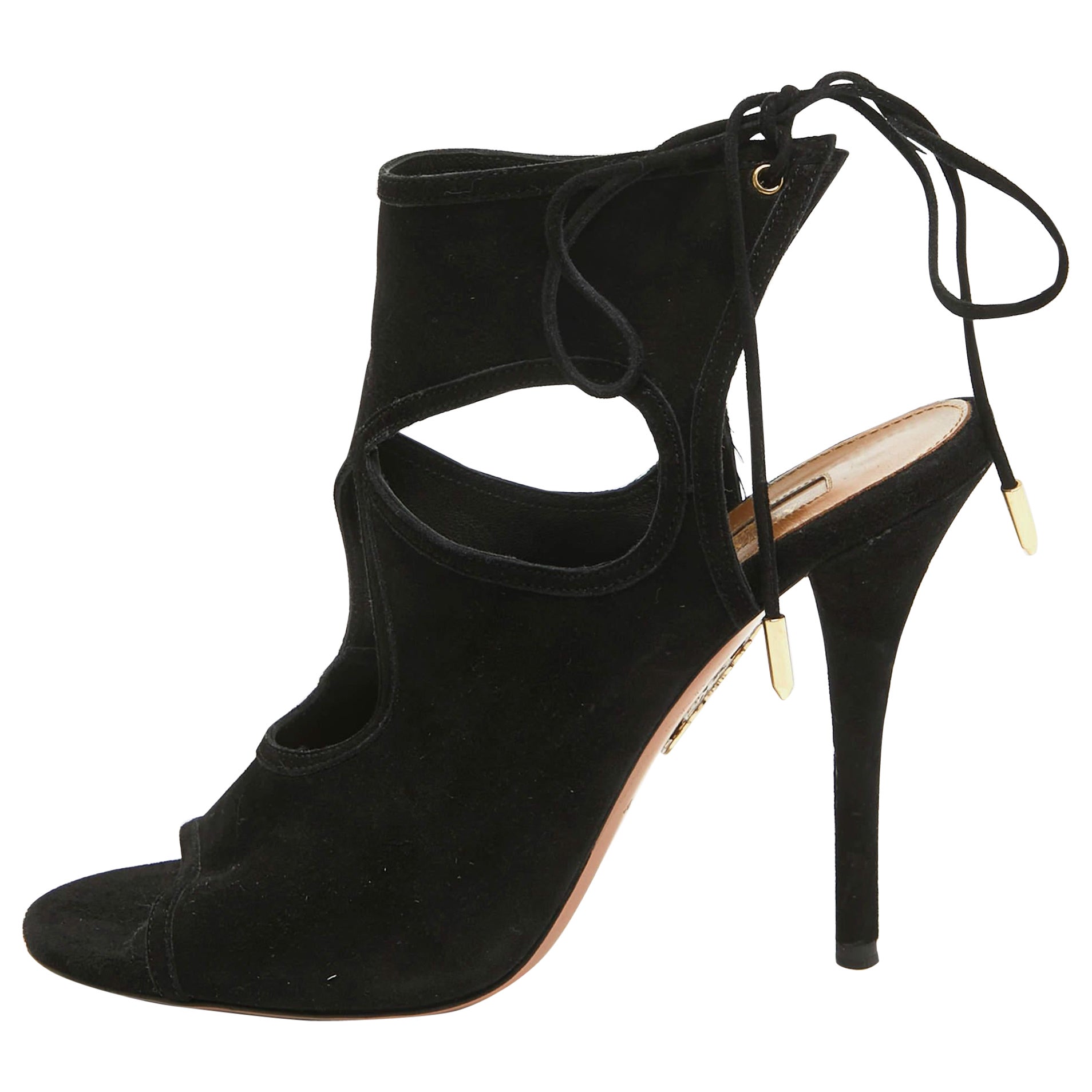 Aquazzura Sandali Sexy Thing in camoscio nero taglia 37