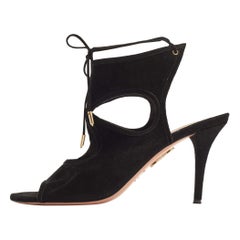 Aquazzura Sandales Sexy Thing en daim noir Taille 42