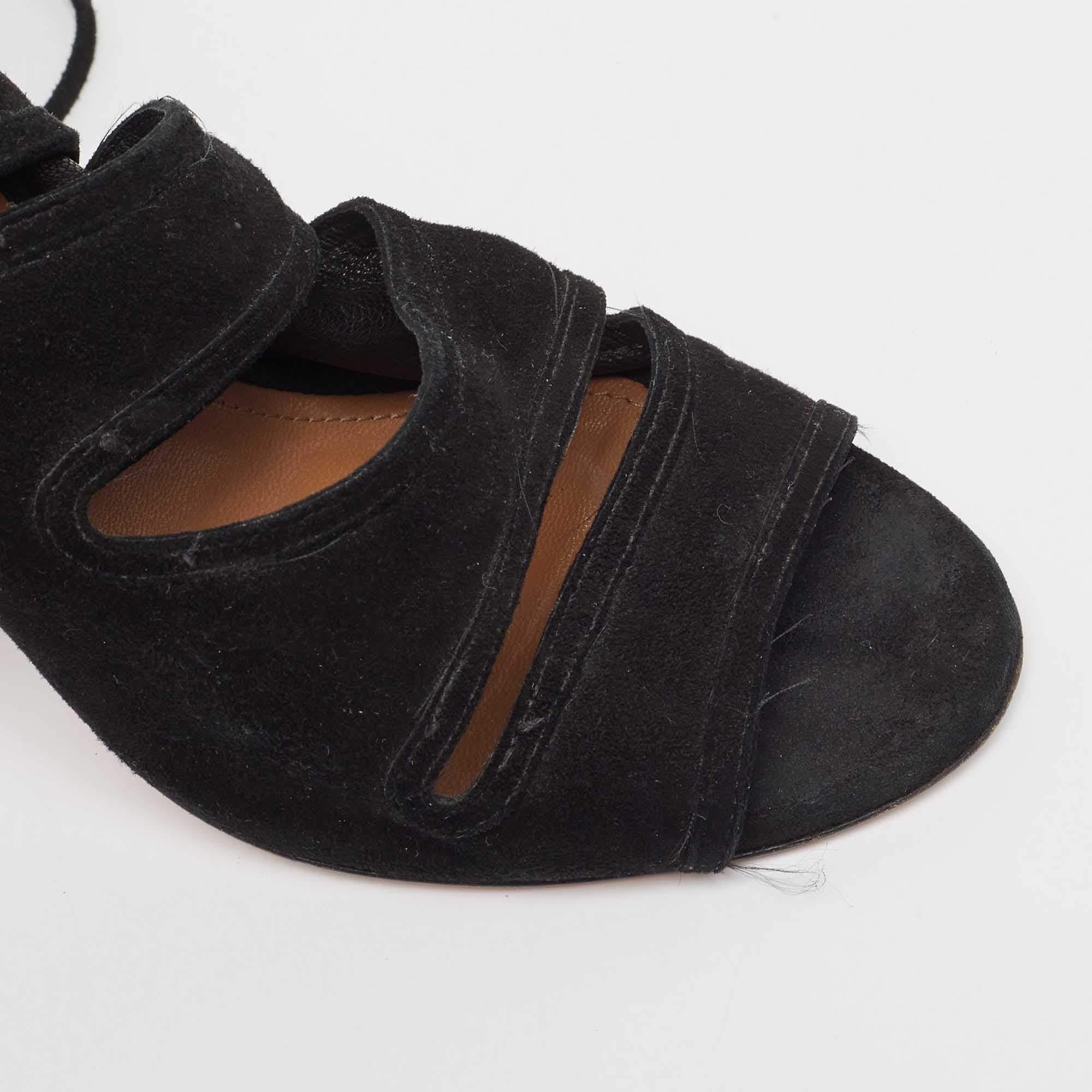 Sandalias Sloane de ante negro Aquazzura talla 36 en venta 2