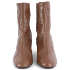 AQUAZZURA Braunes Leder SAINT HONORE Stiefelette Schuhe 38