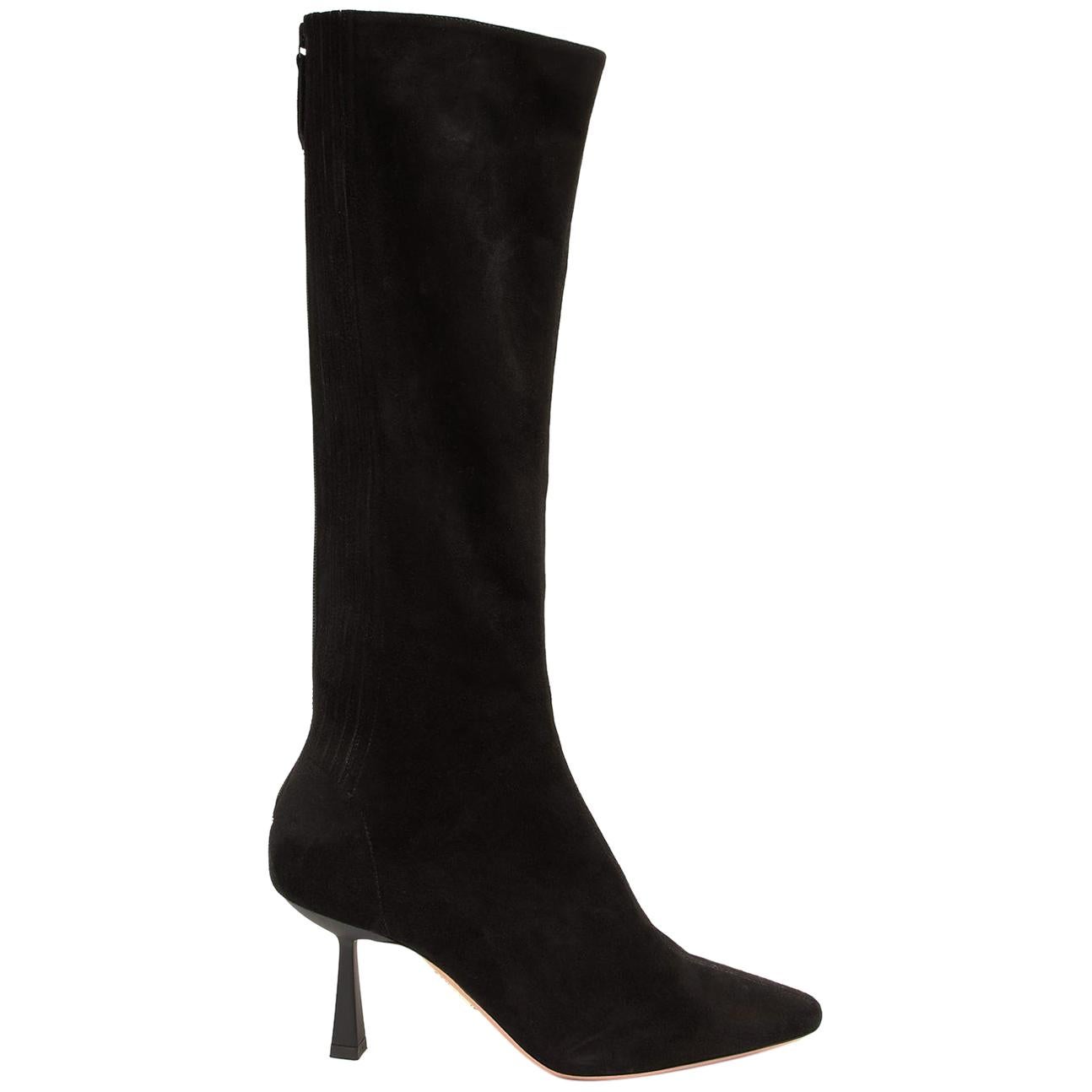 Aquazzura Curzon 75 Suede Boots