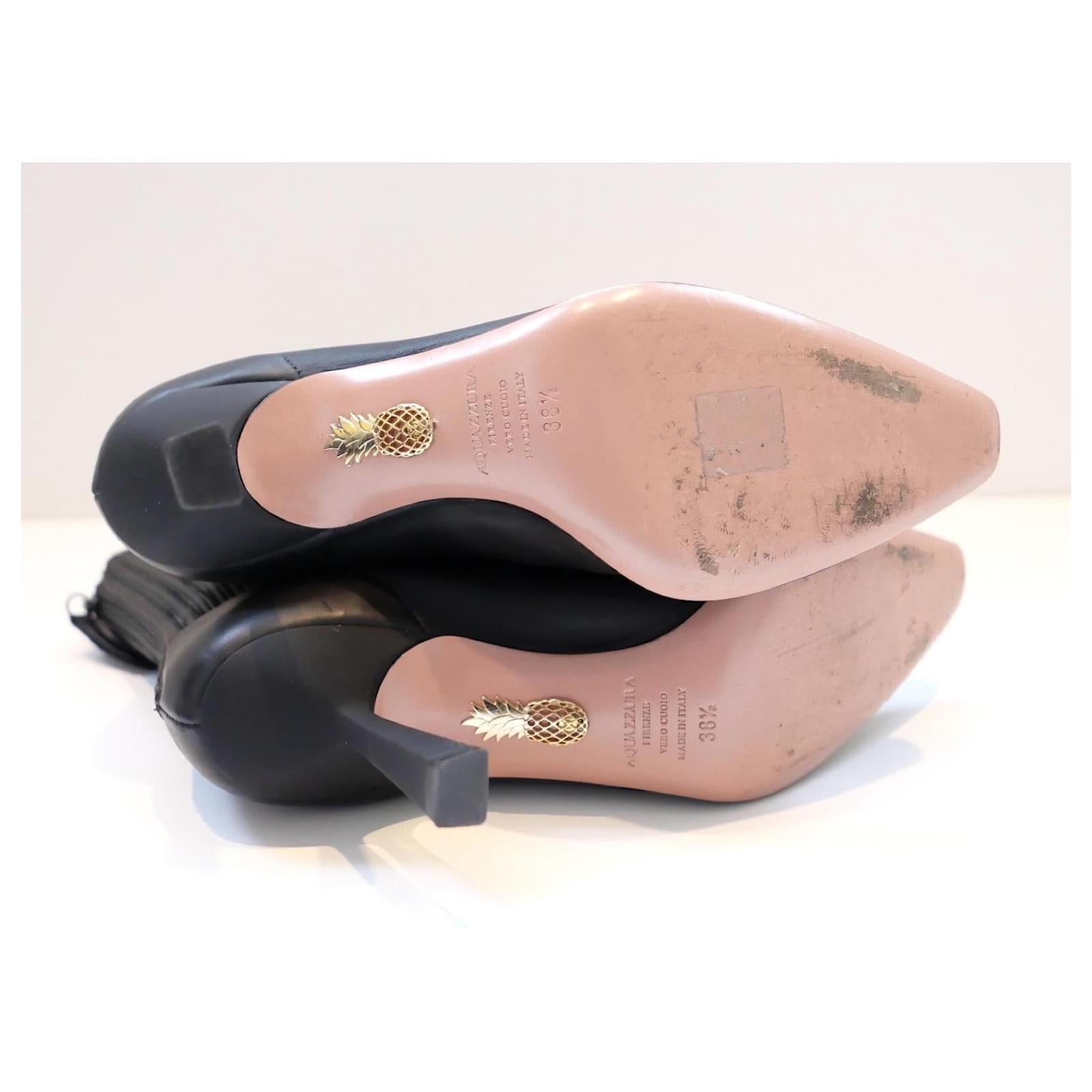 Aquazzura Curzon Bootie 75 Stivaletti Nero in vendita 2