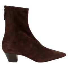 AQUAZZURA dunkelbraun Wildleder SAINT HONORE 45 Stiefelette Schuhe 39