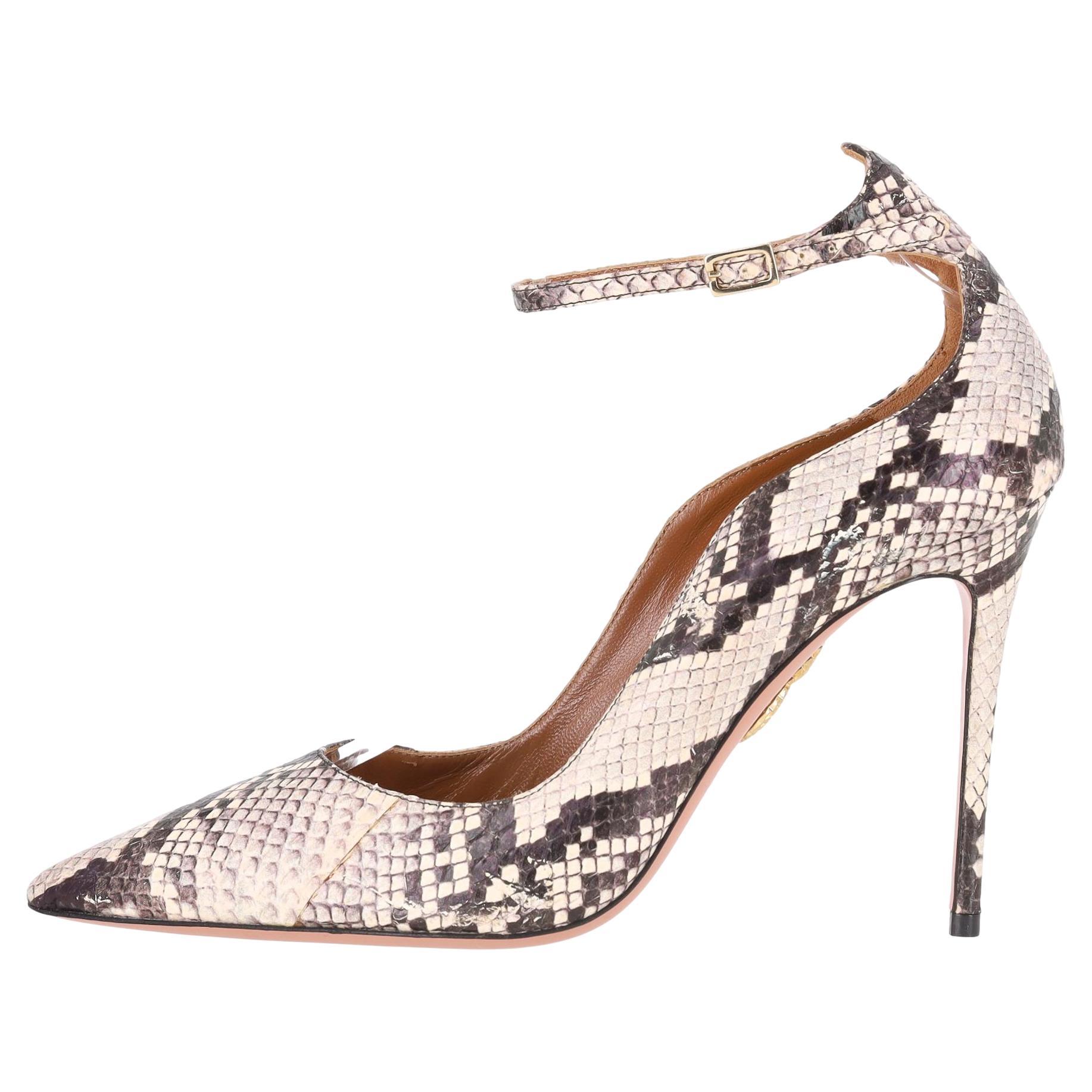 Aquazzura Dolce Vita Escarpins en peau de serpent