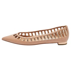 Aquazzura - Ballerines Le Parisien en cuir rose cuivré Taille 37