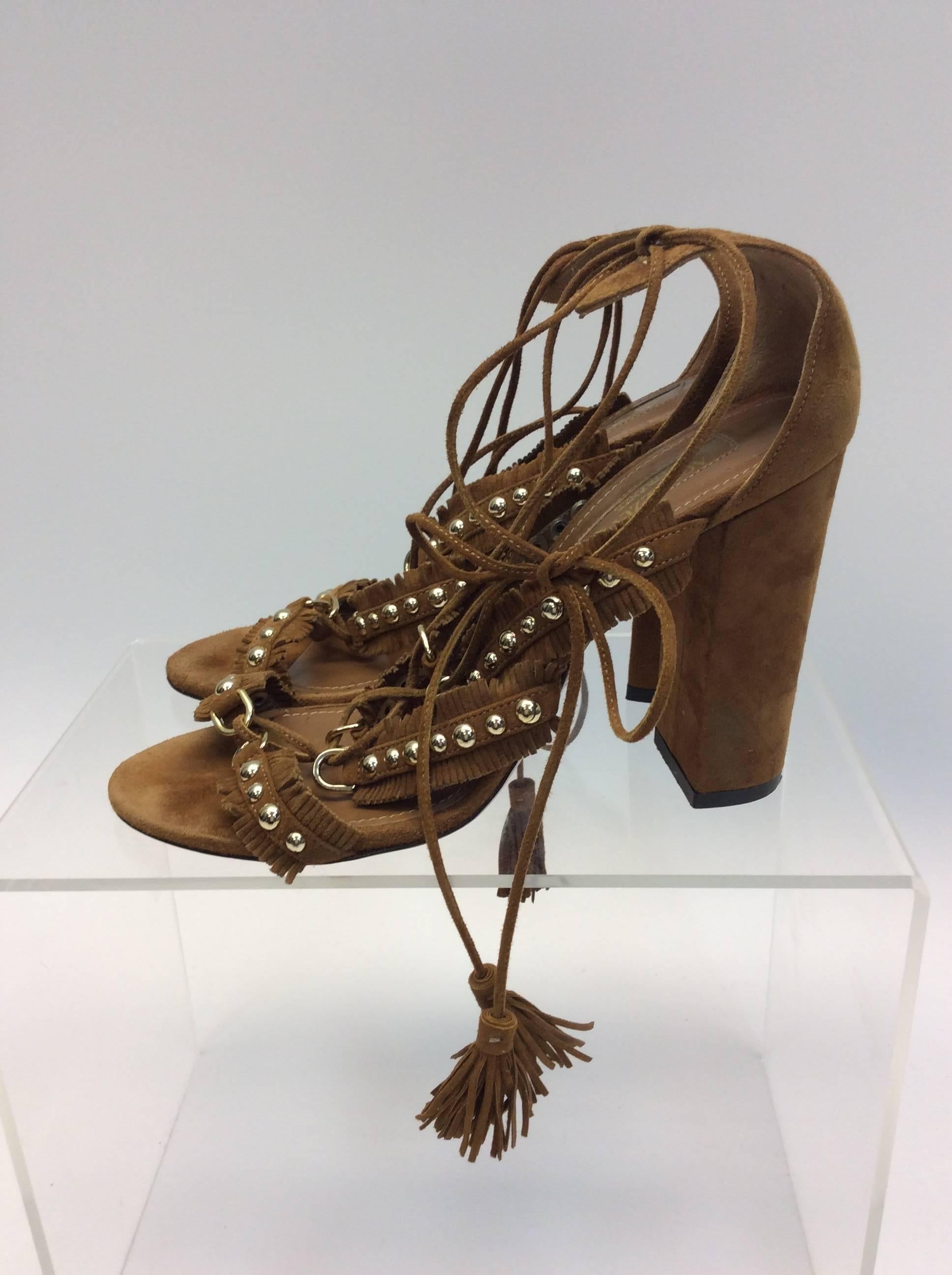 Aquazzura Firenze Tan Suede Studded Sandal
$150
Suede
Made in Italy 
Size 36.5
4