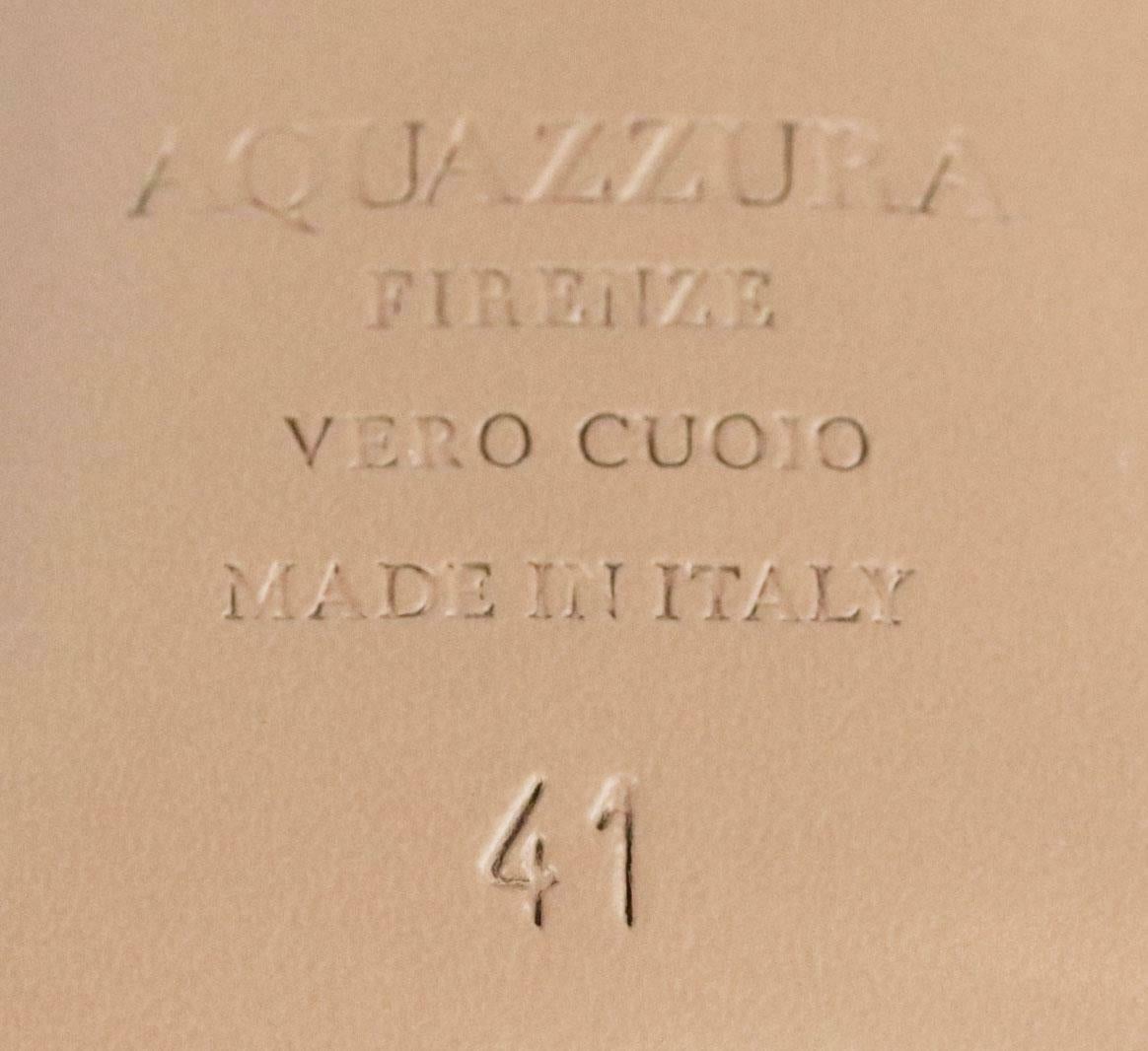 Mules de piel efecto cocodrilo Aquazzura Forever Cutout 1