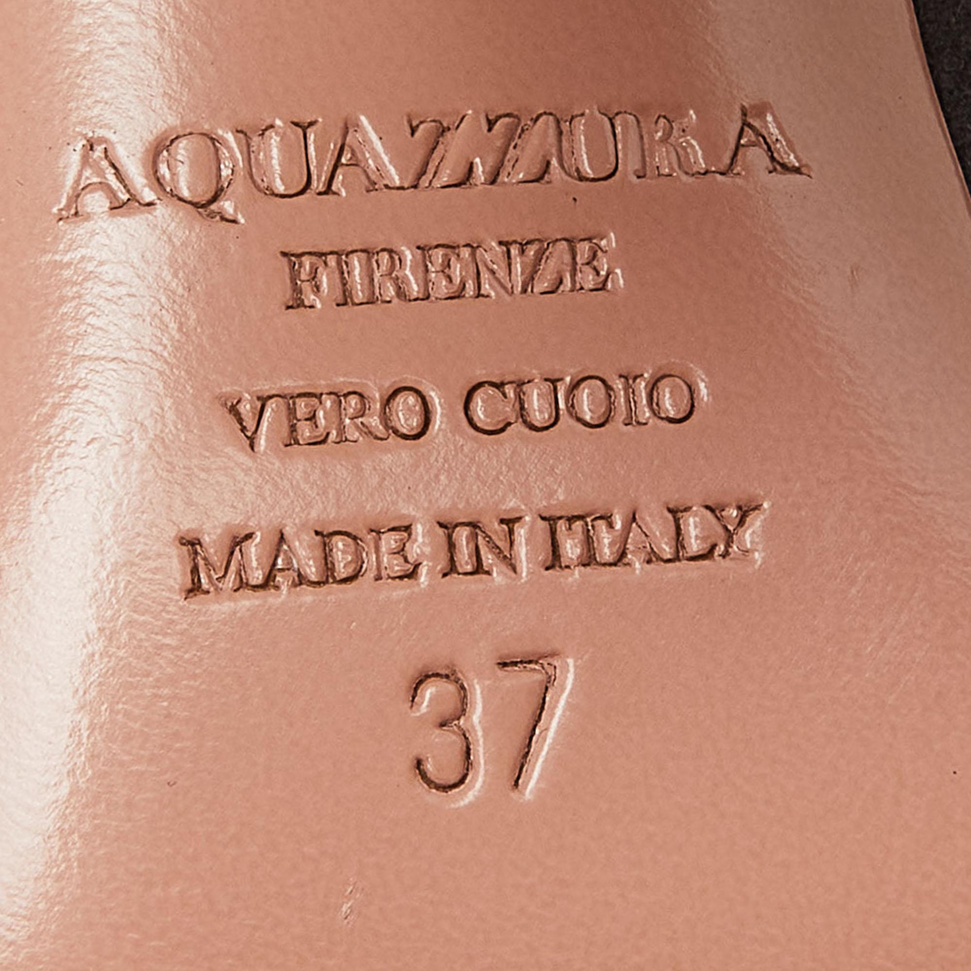 Aquazzura - Bottines grises avec détails en daim, taille 37 en vente 3