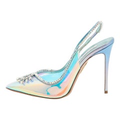 Aquazzura Iridescent PVC and Leather Seduction Pumps Size 40.5