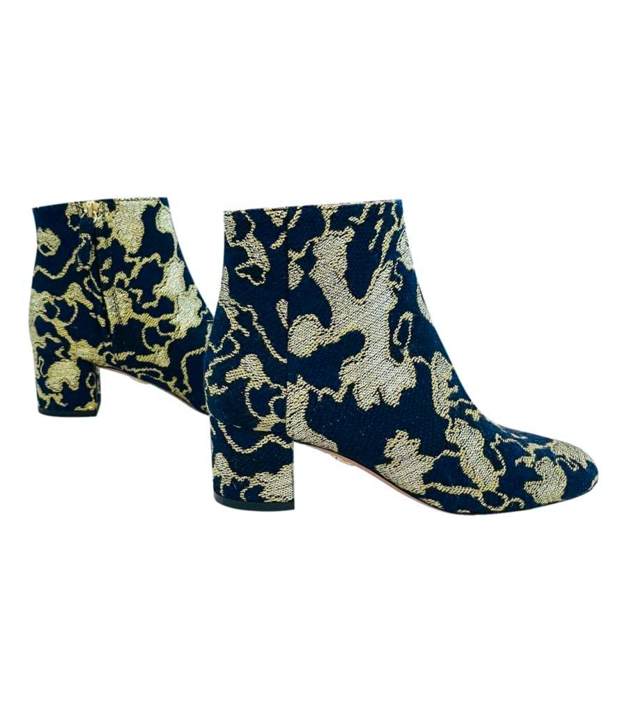 Aquazzura Jacquard Ankle Boots In New Condition For Sale In London, GB