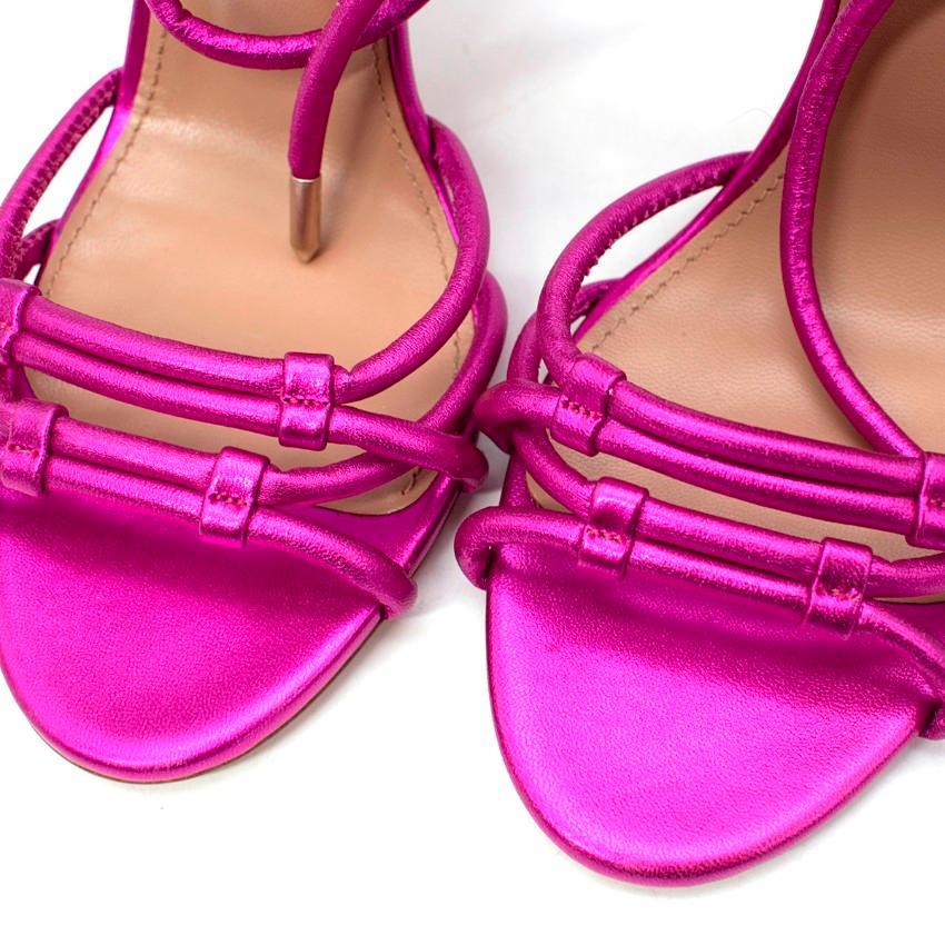 aquazzura pink sandals
