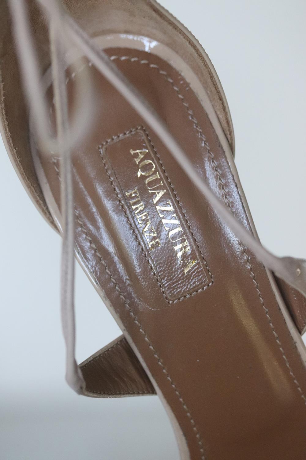 Aquazzura Linda Patent Leather Sandals In Excellent Condition In London, GB