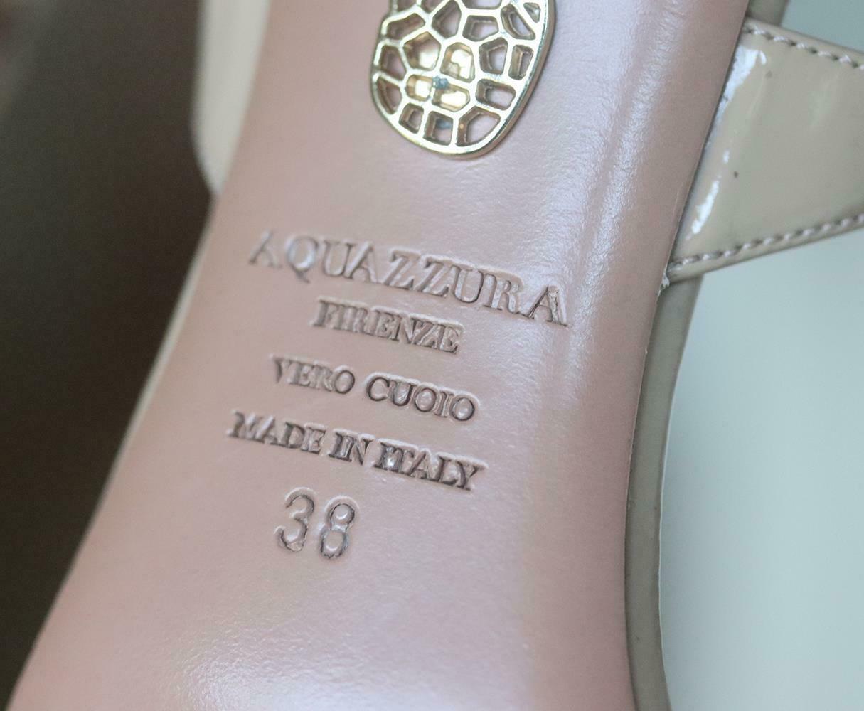 Aquazzura Linda Patent Leather Sandals In Excellent Condition In London, GB