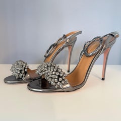 Aquazzura Metal Jewel Sandals IT 37.5