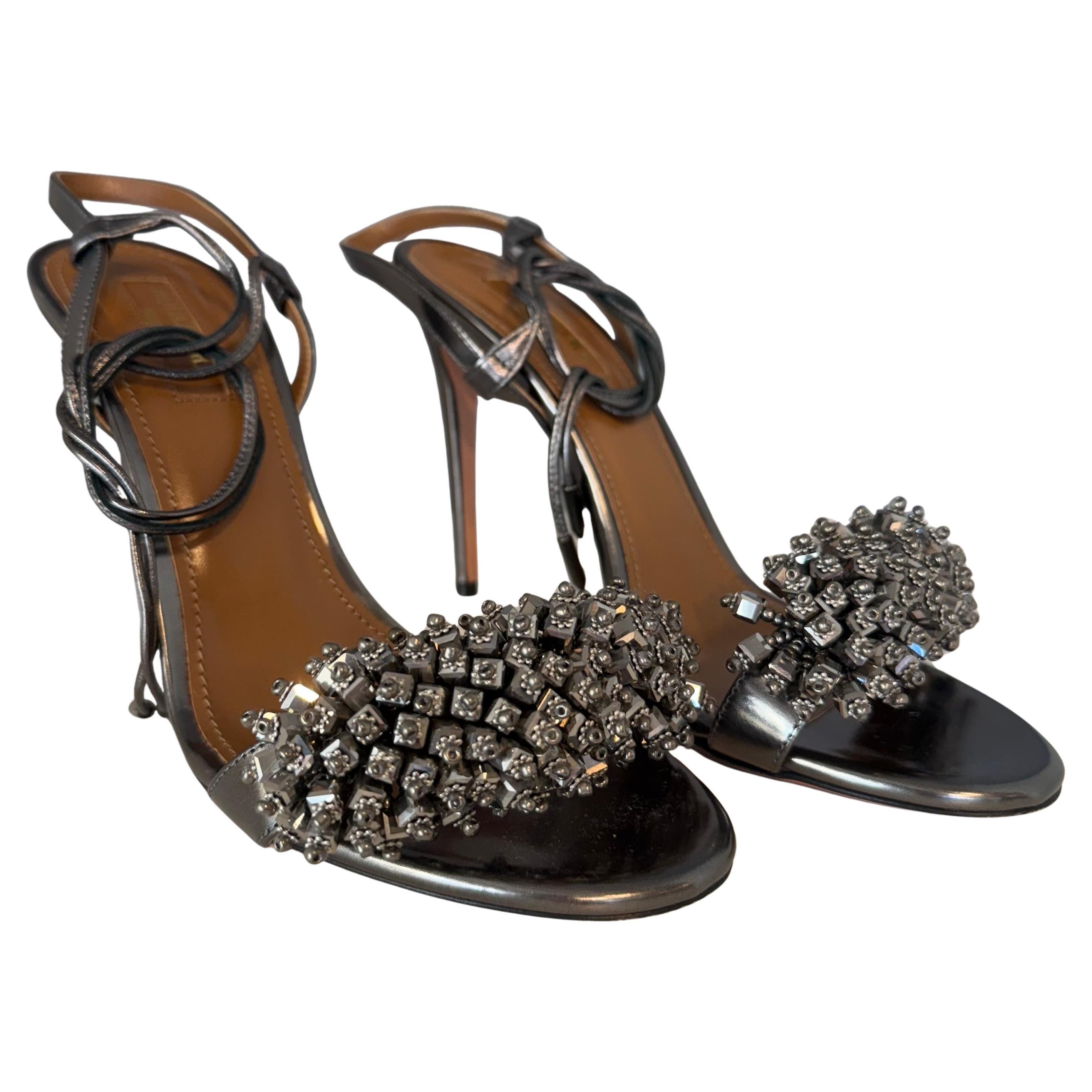 Aquazzura Sandalias joya de metal IT 37.5