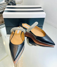Mules Aquazzura Micca en cuir ornées de cristaux