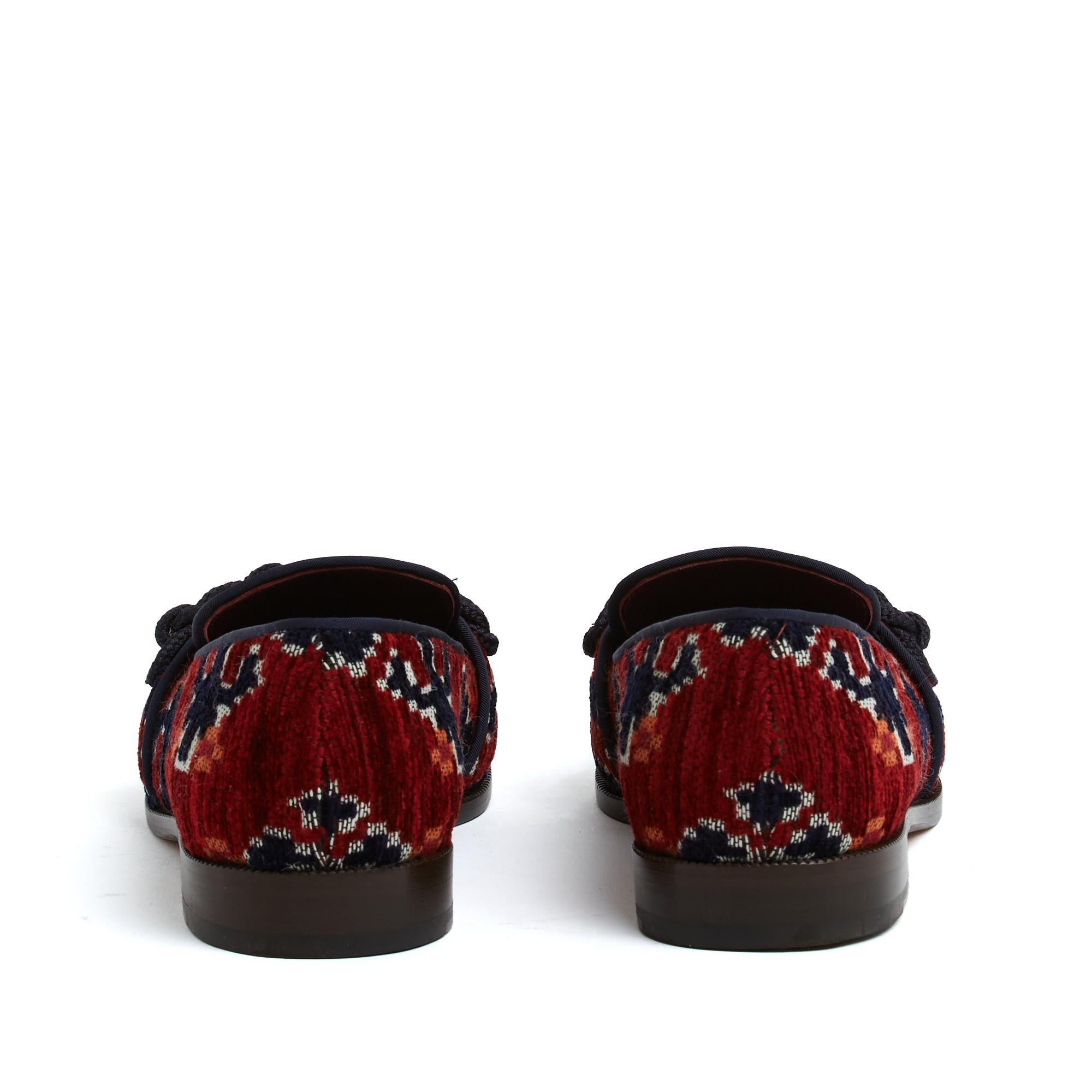 Mocassins Aquazzura EU38 bordeaux marine Martin Loafers UK5 US7,5 Excellent état - En vente à PARIS, FR