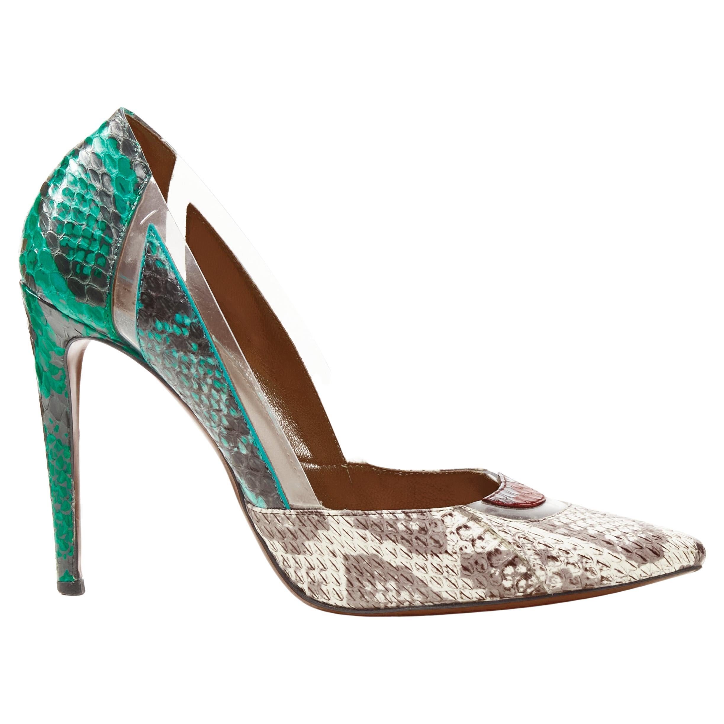 aquazzura snakeskin heels