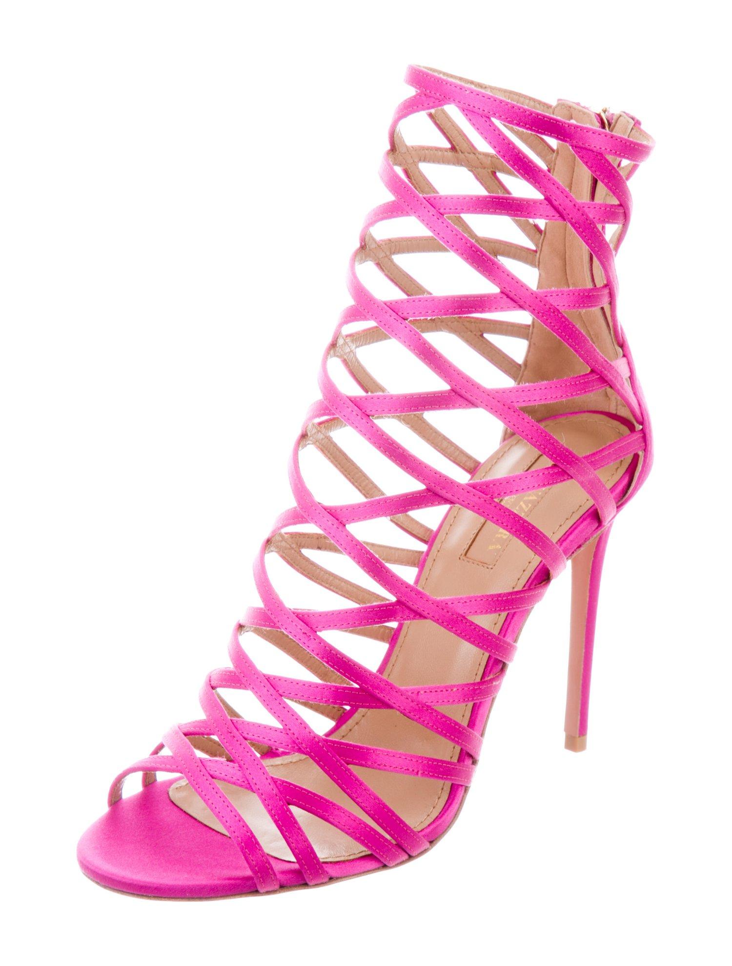 hot pink gladiator heels