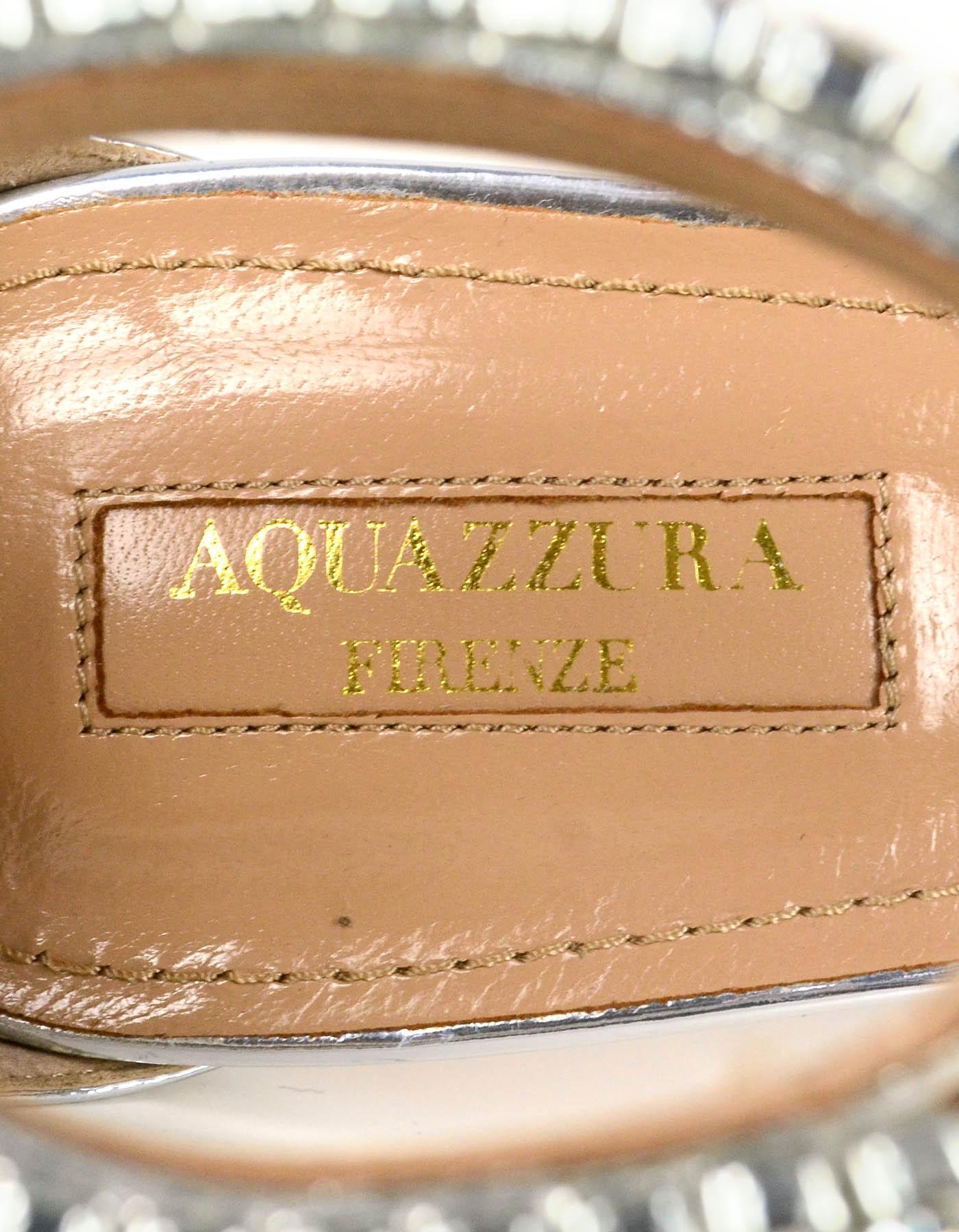 silver aquazzura heels