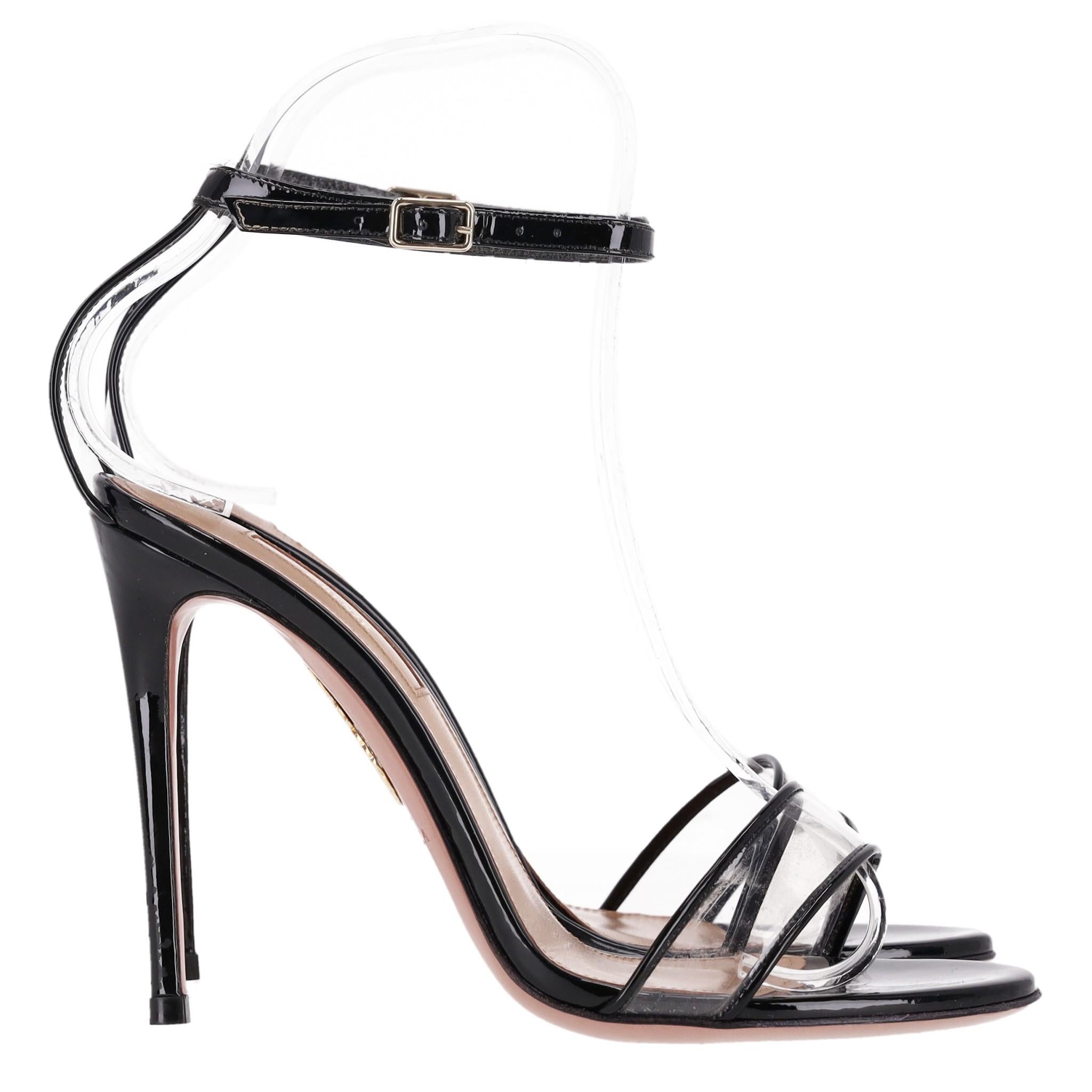 Aquazzura Patent Leather & PVC Sandals In Excellent Condition For Sale In London, GB