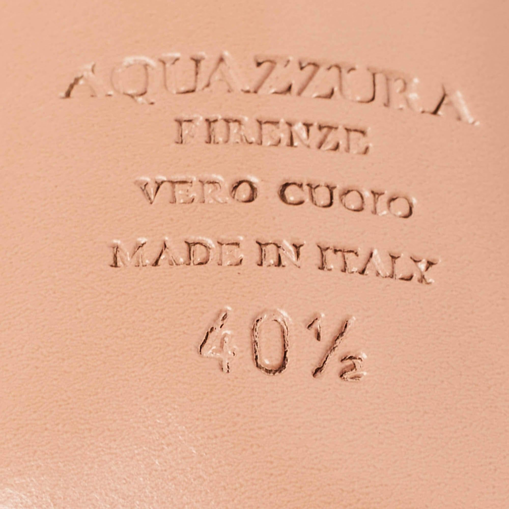 Aquazzura Pink PVC So Nude Slingback Sandals Size 40.5 For Sale 4