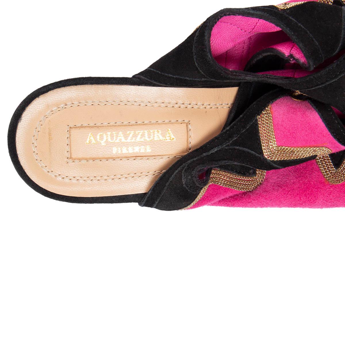 AQUAZZURA Sandalen aus rosa Wildleder SEXY THING CUT-OUT Schuhe 38 im Angebot 1