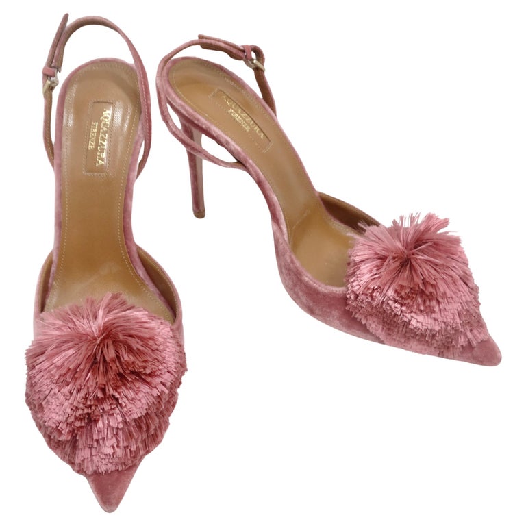 Aquazzura Powder Puff Slingback Heels For Sale at 1stDibs