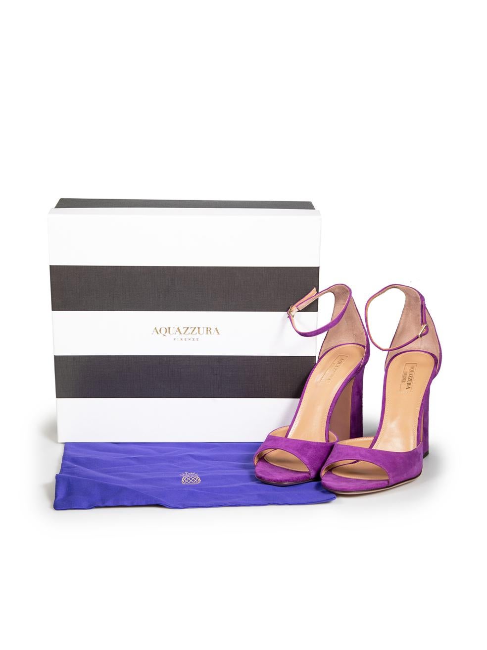 Sandales à lanières en daim violet Aquazzura, taille IT 40,5 Pour femmes en vente