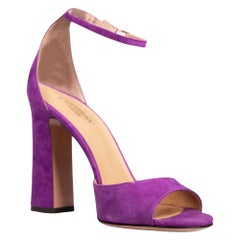 Sandales à lanières en daim violet Aquazzura, taille IT 40,5