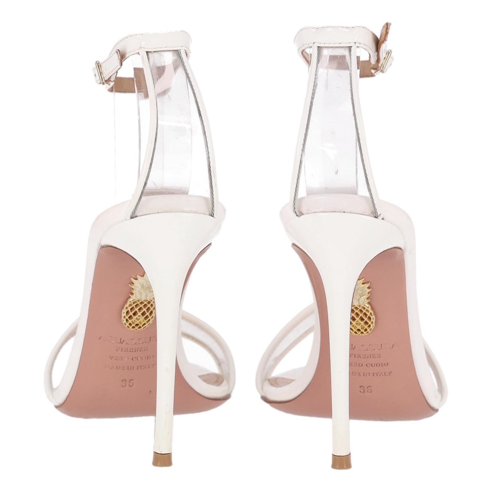 Aquazzura - Sandales en cuir verni à lanières PVC Pour femmes en vente