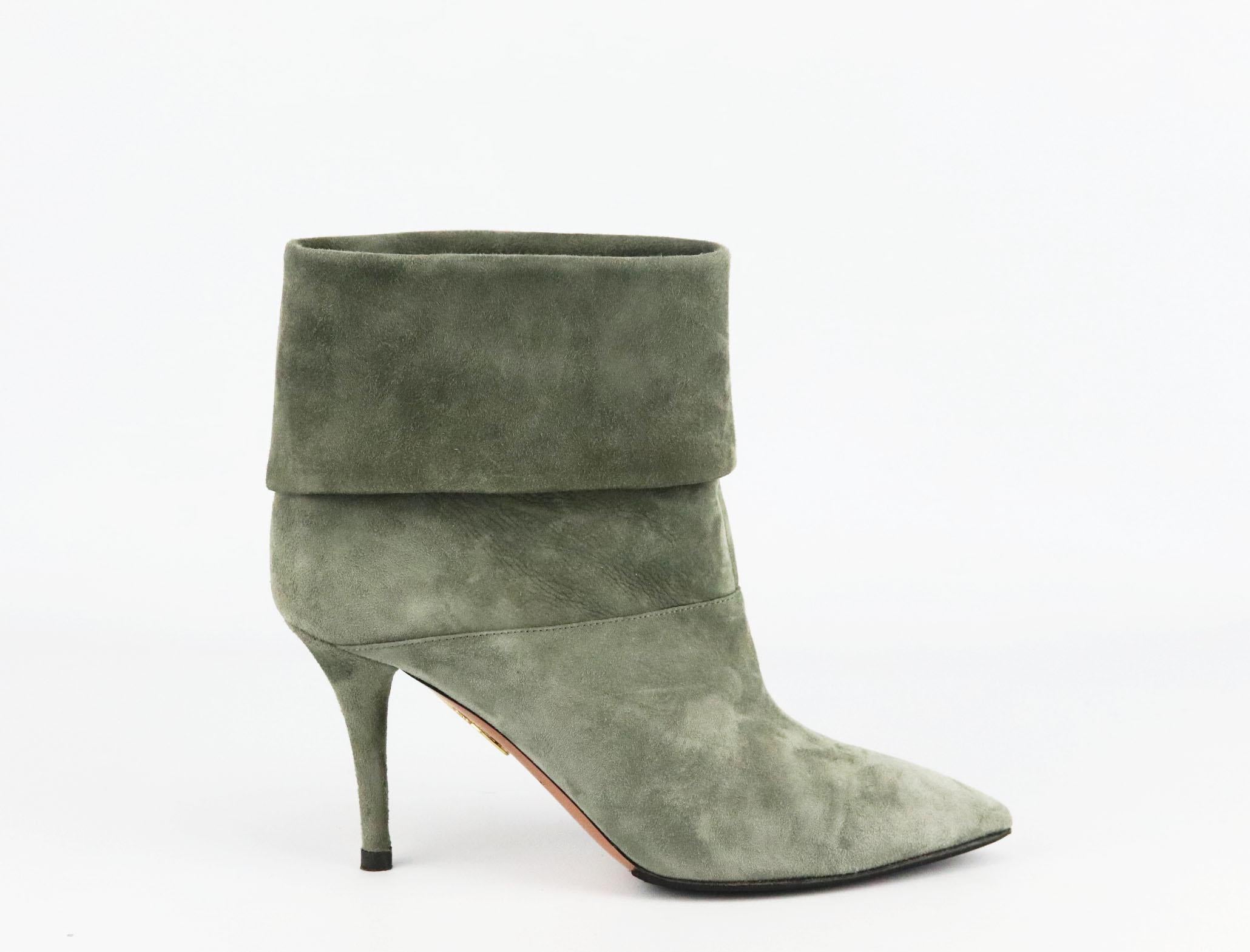 Aquazzura Suede Ankle Boots Eu 38 Uk 5 Us 8 For Sale At 1stdibs